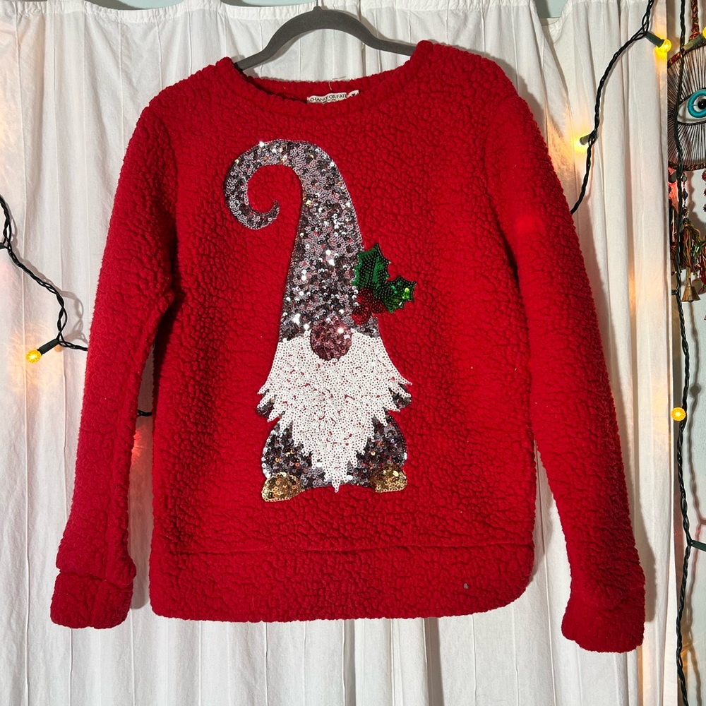 Chance or Fate fleece sequin elf pull over